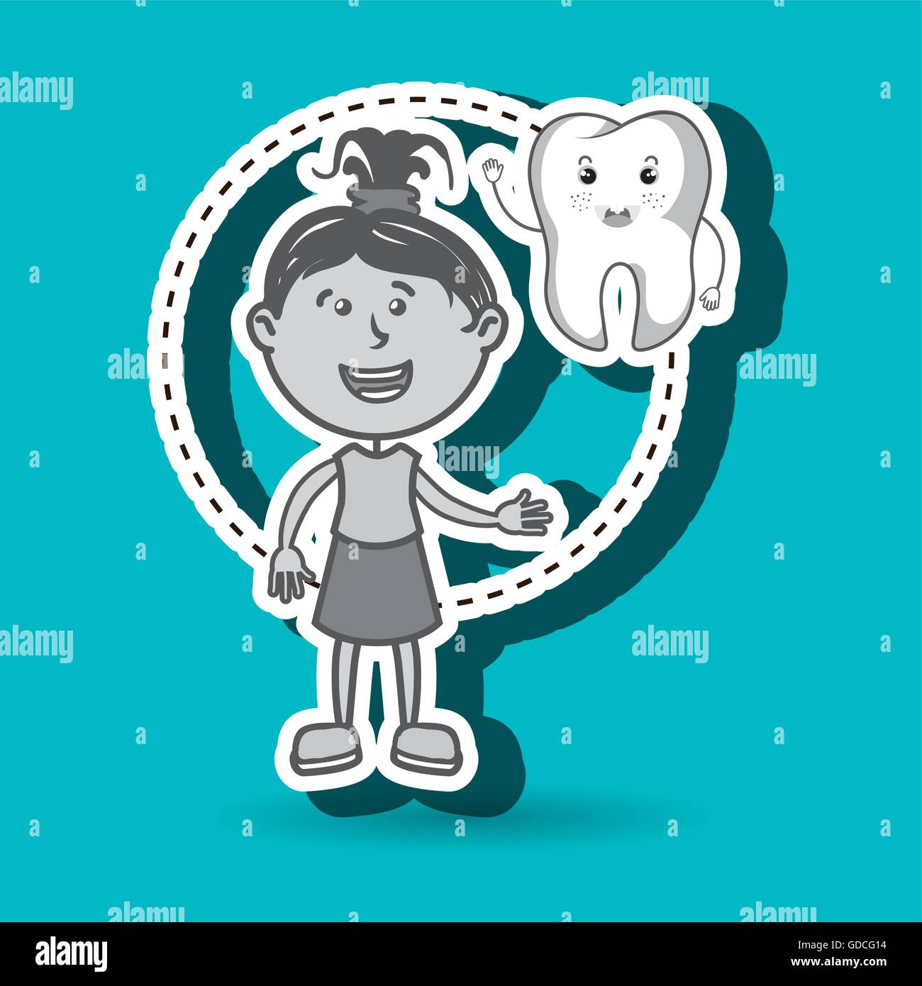 girl with tooth isolated icon design Stock Vector Image & Art - Alamy