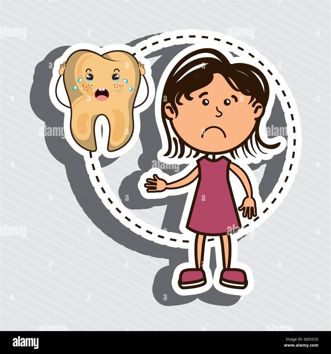 girl with tooth isolated icon design Stock Vector Image & Art - Alamy