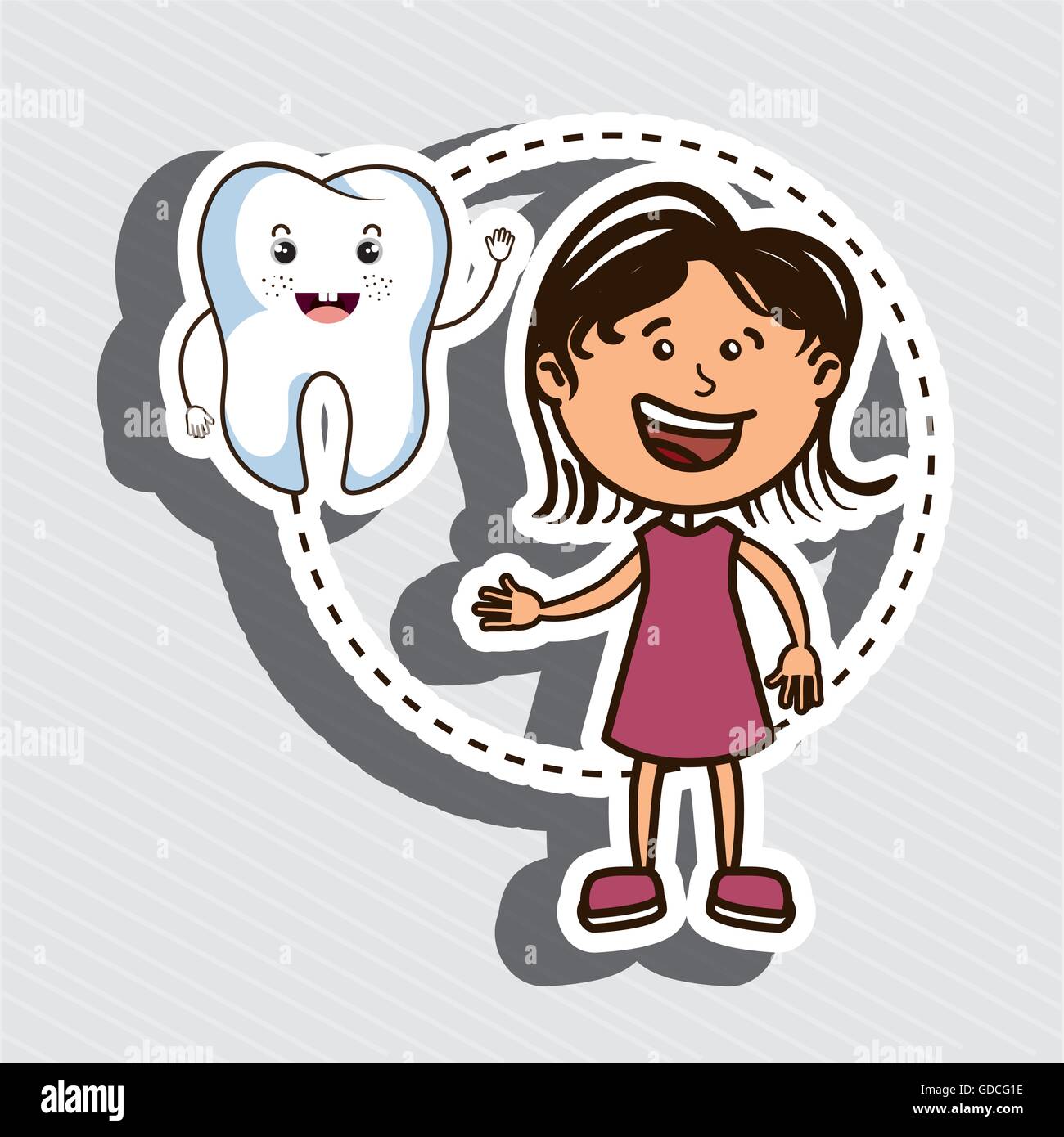 girl with tooth isolated icon design Stock Vector Image & Art - Alamy