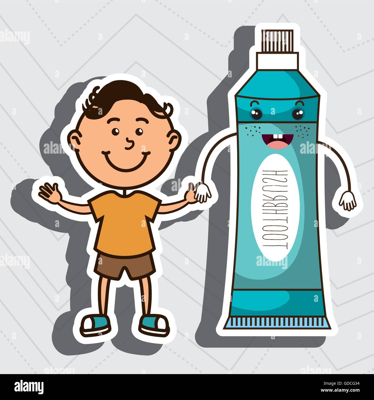 boy with toothpaste isolated icon design Stock Vector Image & Art - Alamy