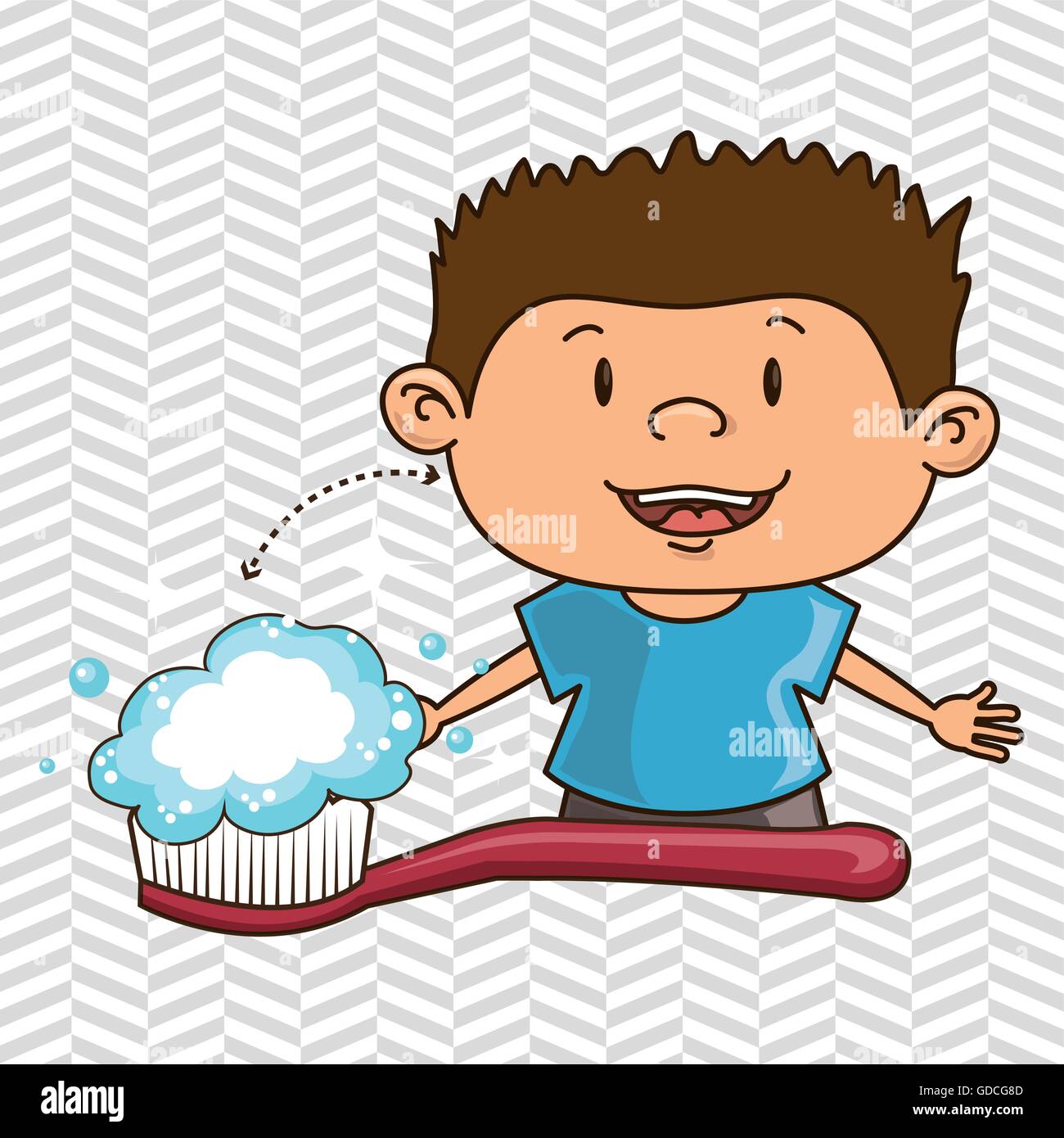 boy with toothbrush isolated icon design Stock Vector Image & Art - Alamy