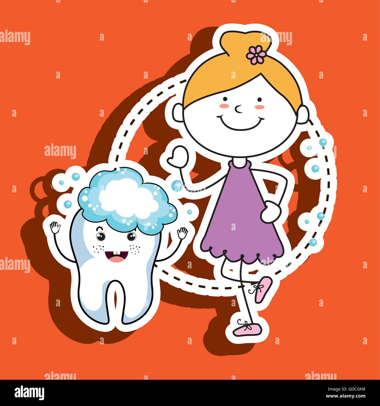 girl with tooth isolated icon design Stock Vector Image & Art - Alamy
