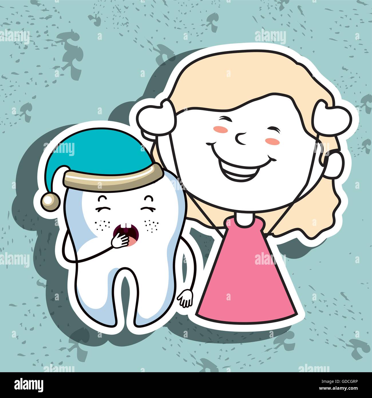 girl with tooth isolated icon design Stock Vector Image & Art - Alamy