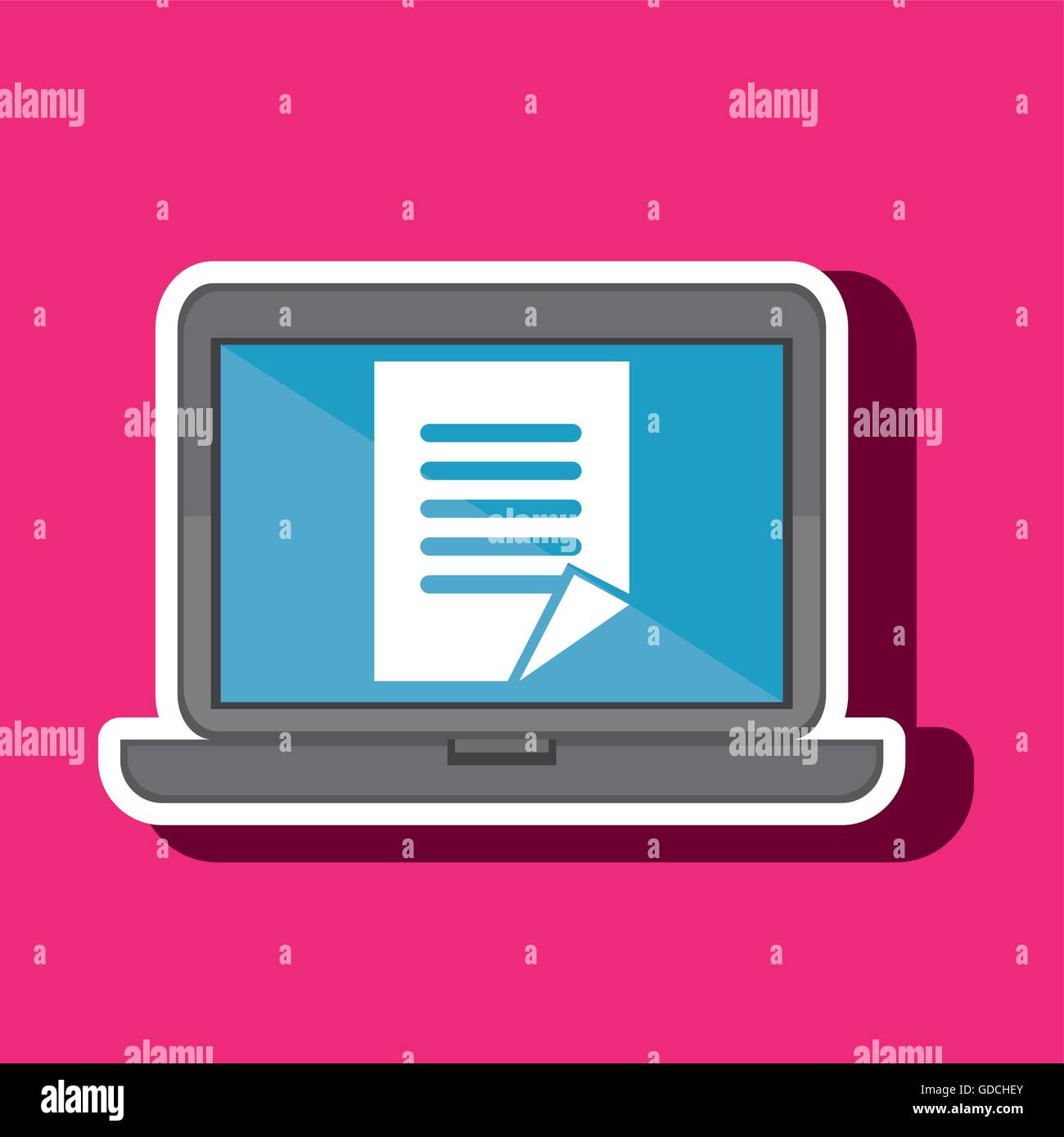 laptop papers isolated icon design Stock Vector Image & Art - Alamy