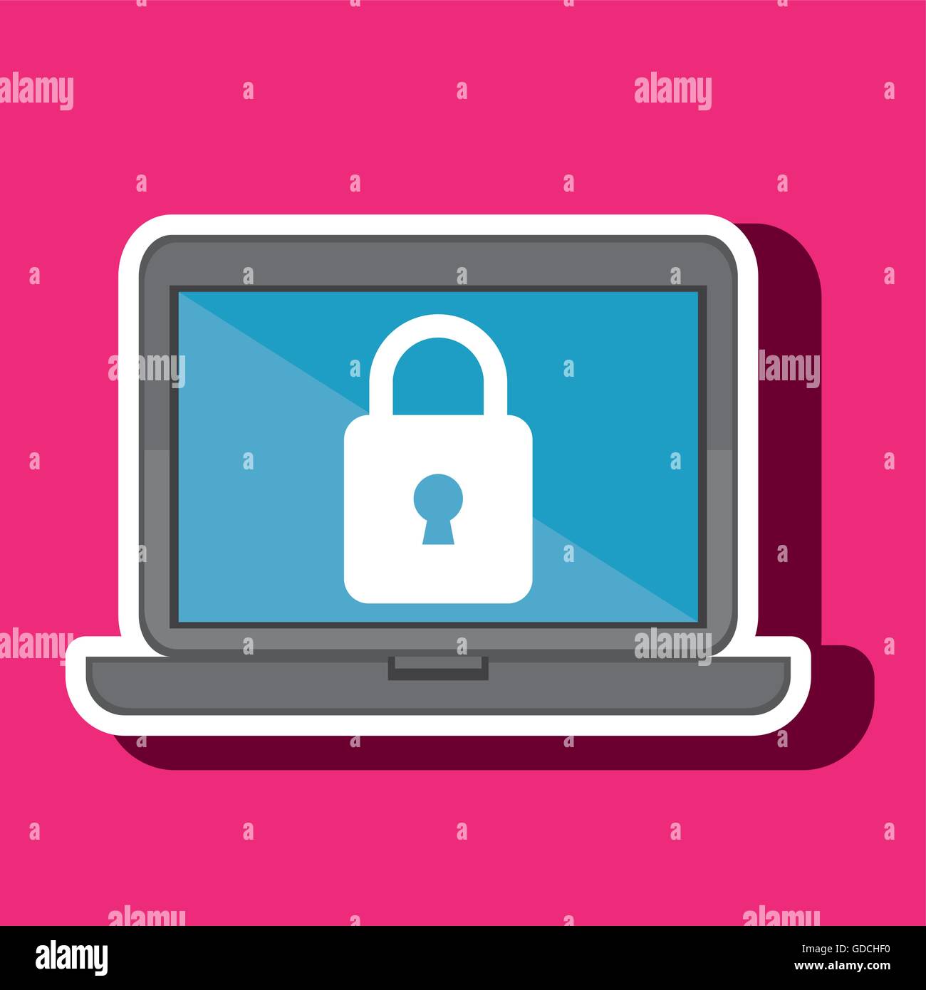laptop security isolated icon design Stock Vector Image & Art - Alamy