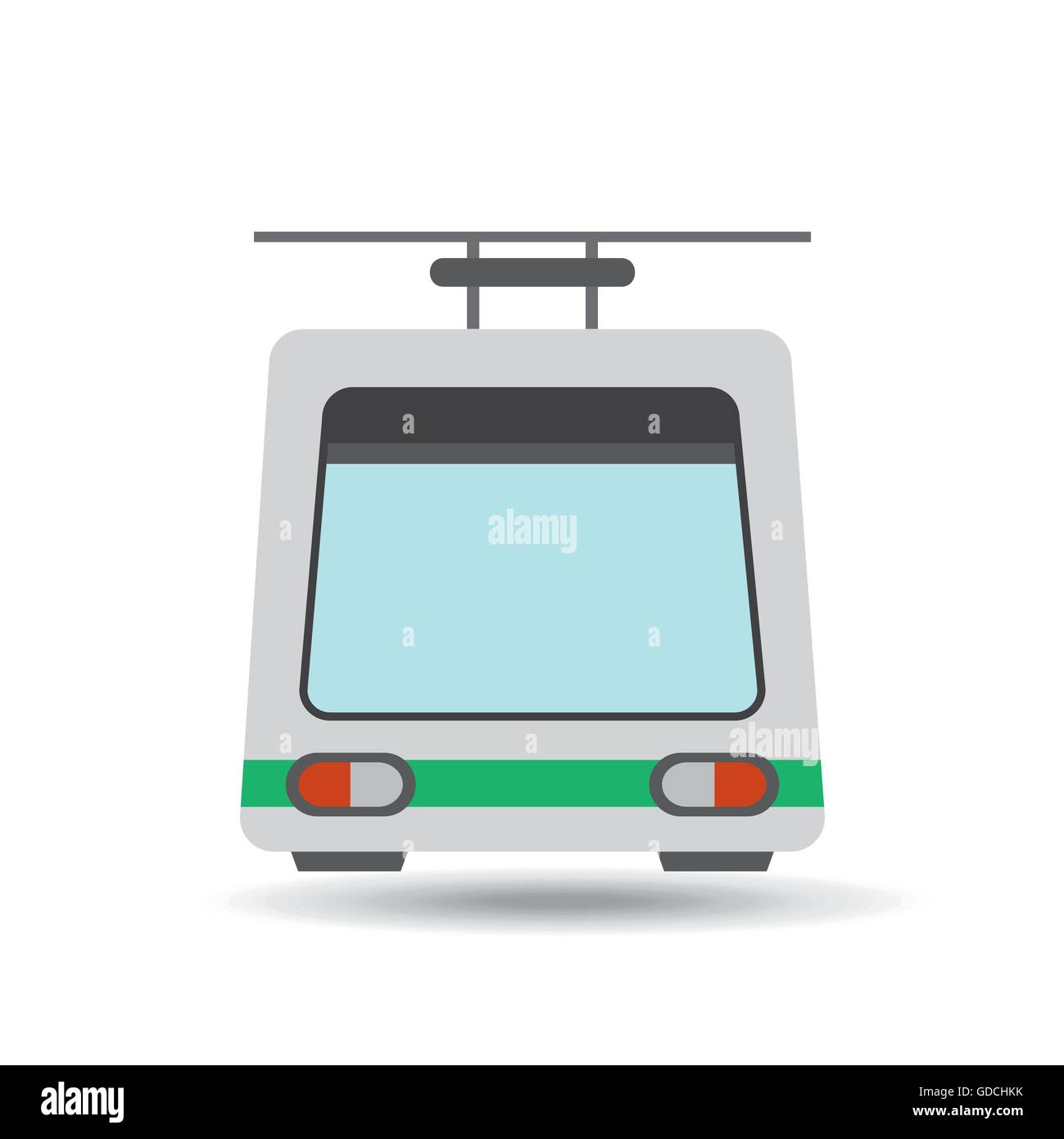 trolley car icon Stock Vector