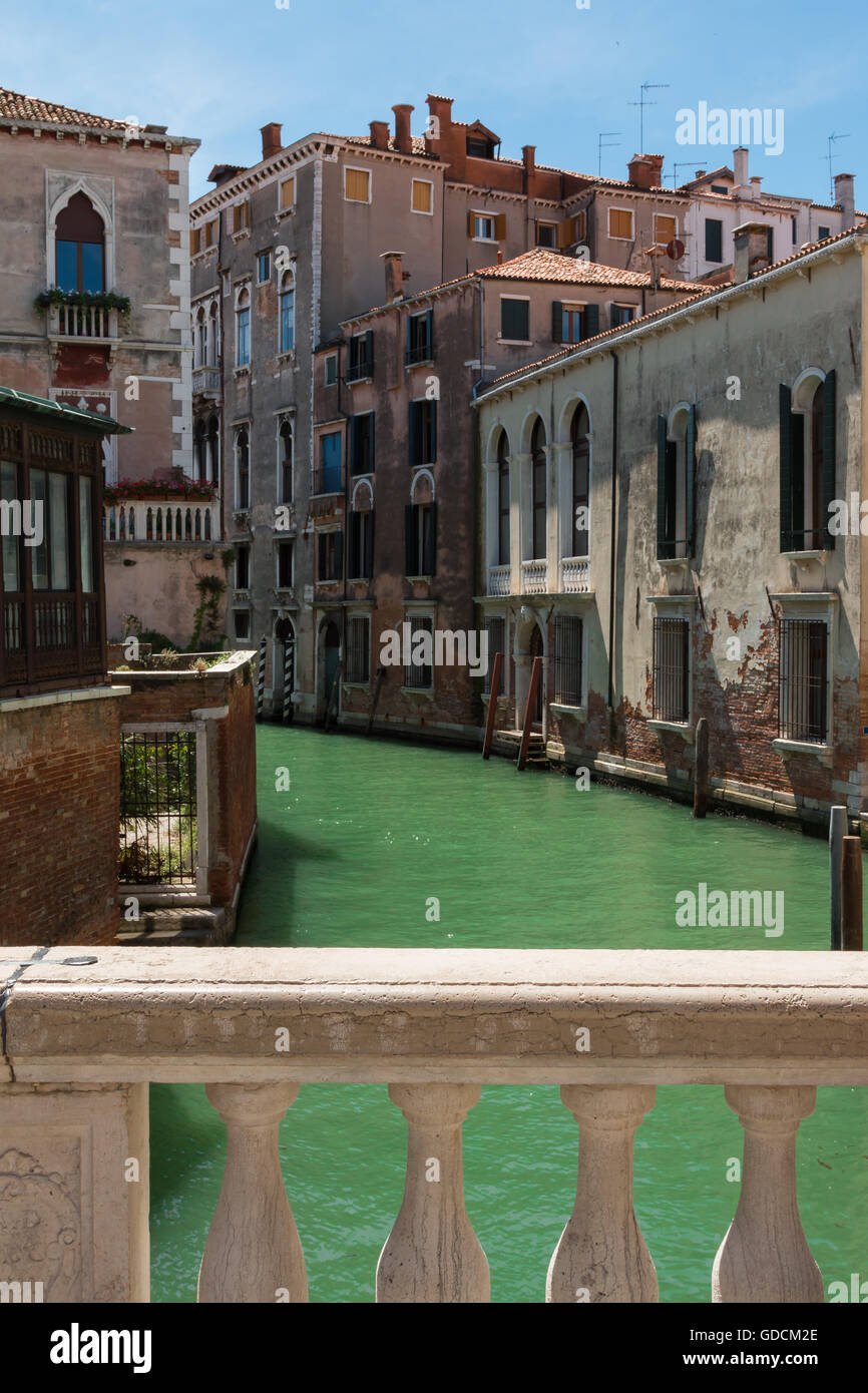 Glimpse of Typical Water Canal in Venice, Italy Stock Photo - Alamy