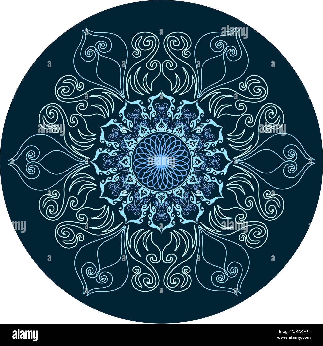 Floral design. Mandala ornament. Lace pattern Stock Vector Image &amp; Art ...