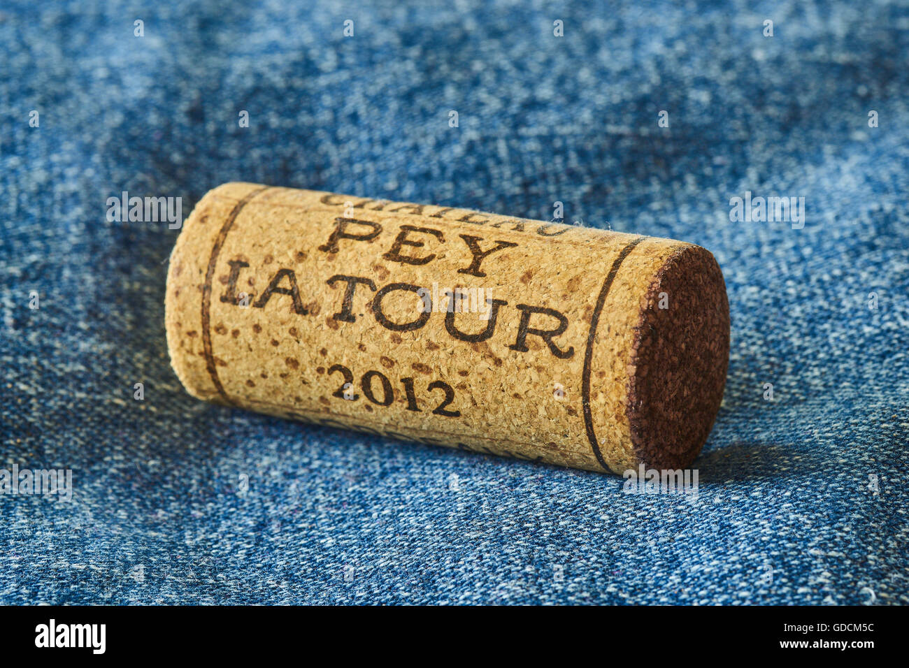 Chateau Pey La Tour Bordeaux french wine cork stopper Stock Photo