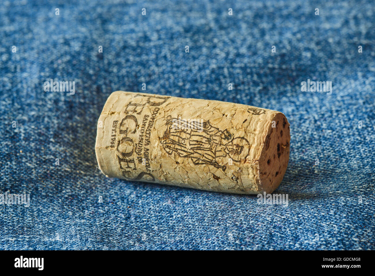 Pegoes Portugese wine cork stopper Stock Photo