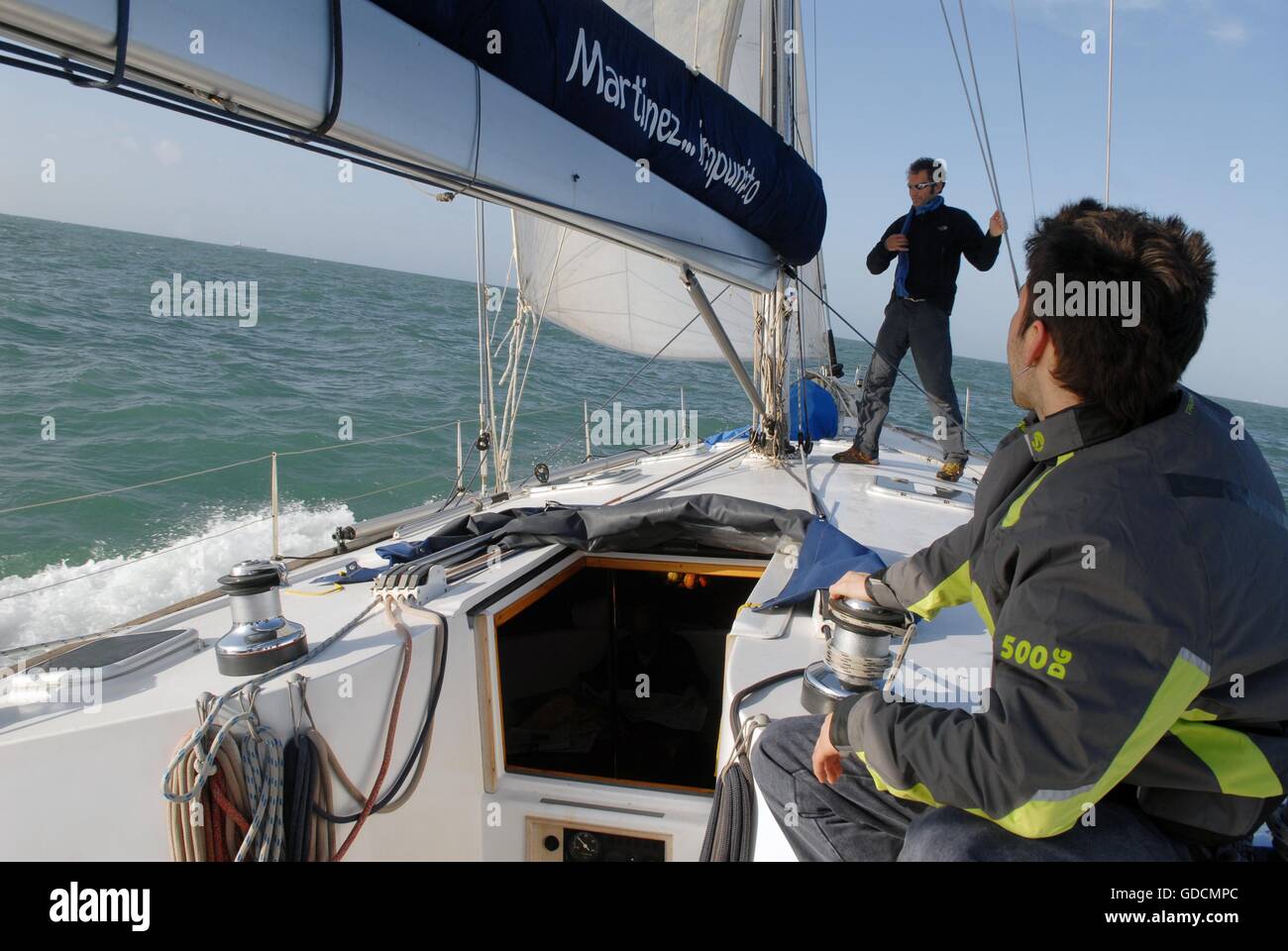 sailing boat in navigation Stock Photo - Alamy