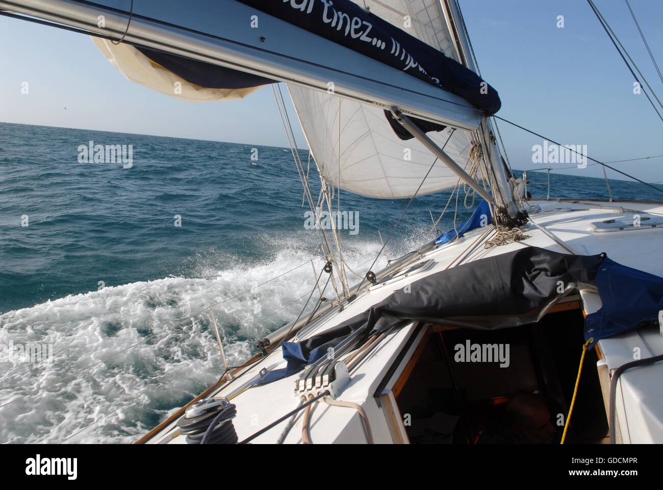 sailing boat in navigation Stock Photo Alamy