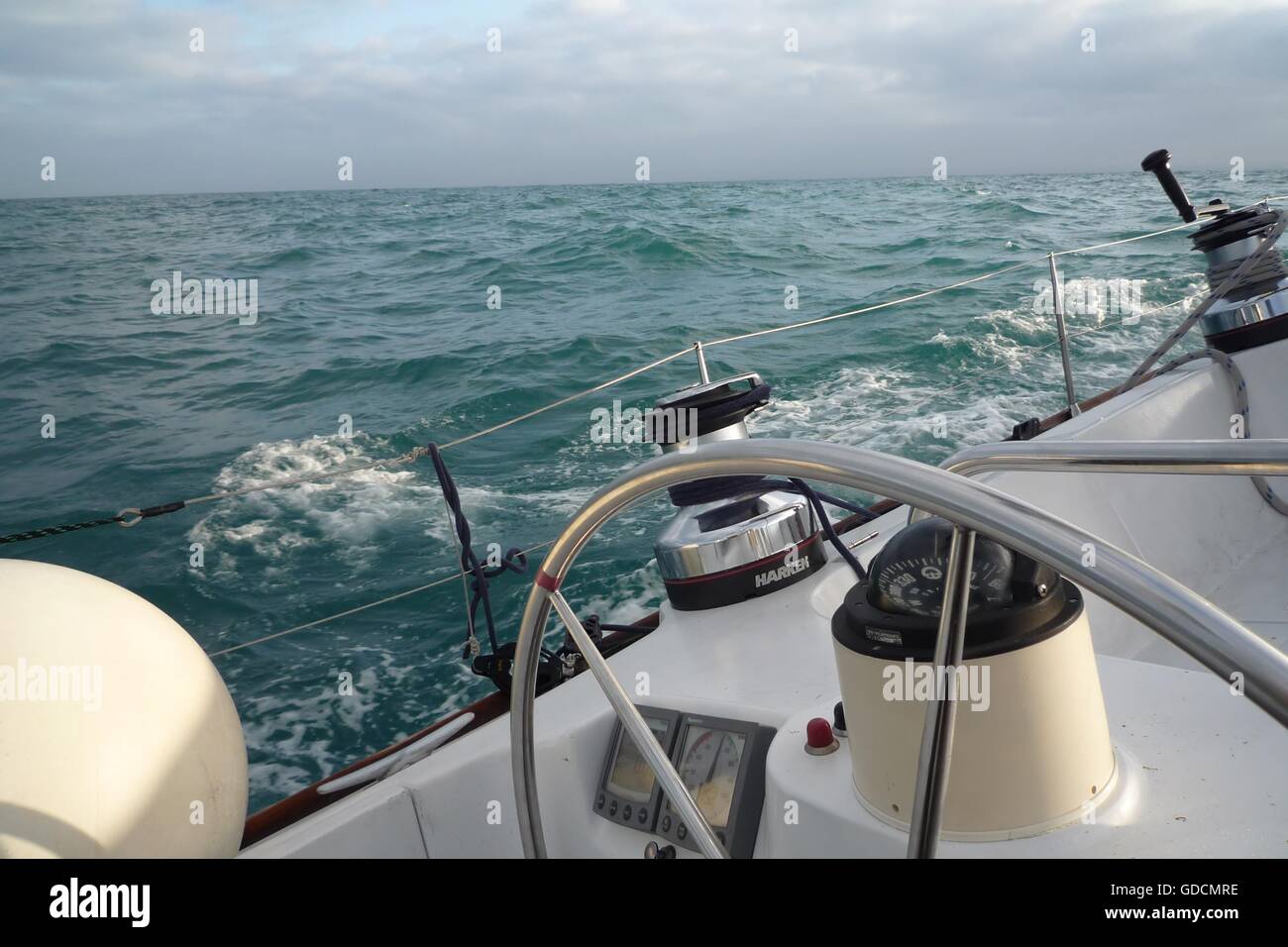 sailing boat in navigation Stock Photo - Alamy