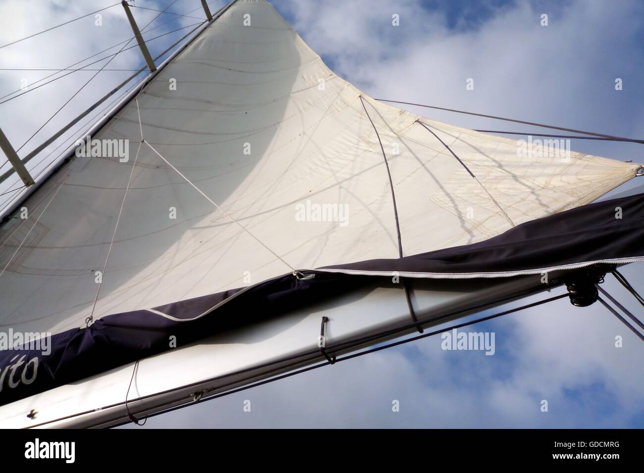 sailing boat in navigation Stock Photo - Alamy