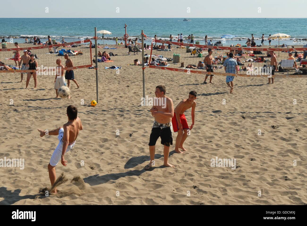 waterfront of Ostia Lido, the beach of Rome town (Italy Stock Photo - Alamy