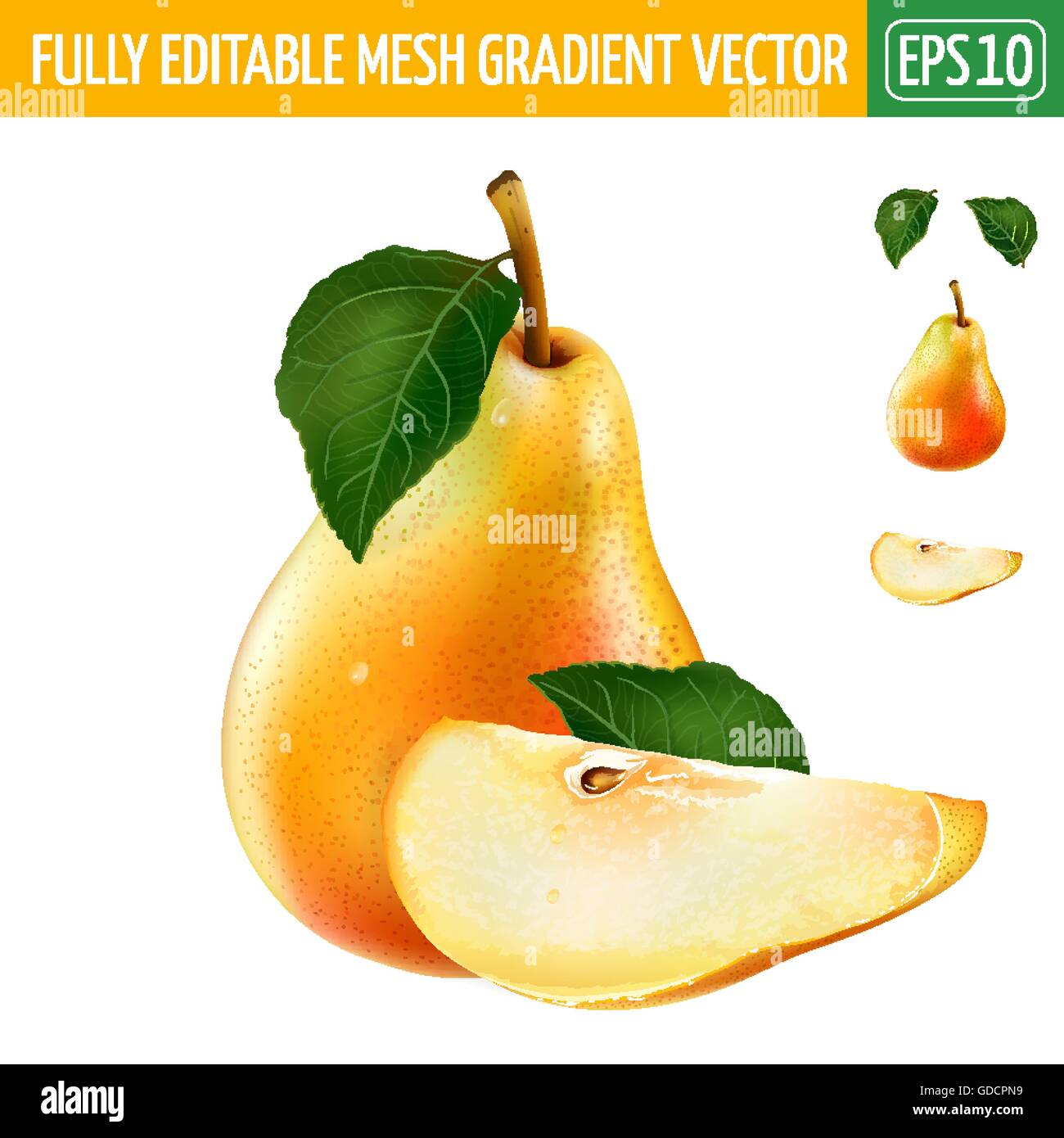 Pear on white background. Vector illustration Stock Vector Image & Art ...