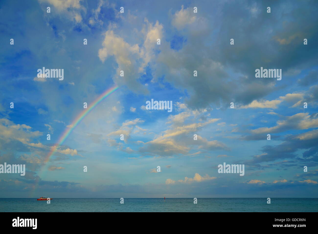 Rainbow over the ocean at Koh Samui, Thailand Stock Photo - Alamy