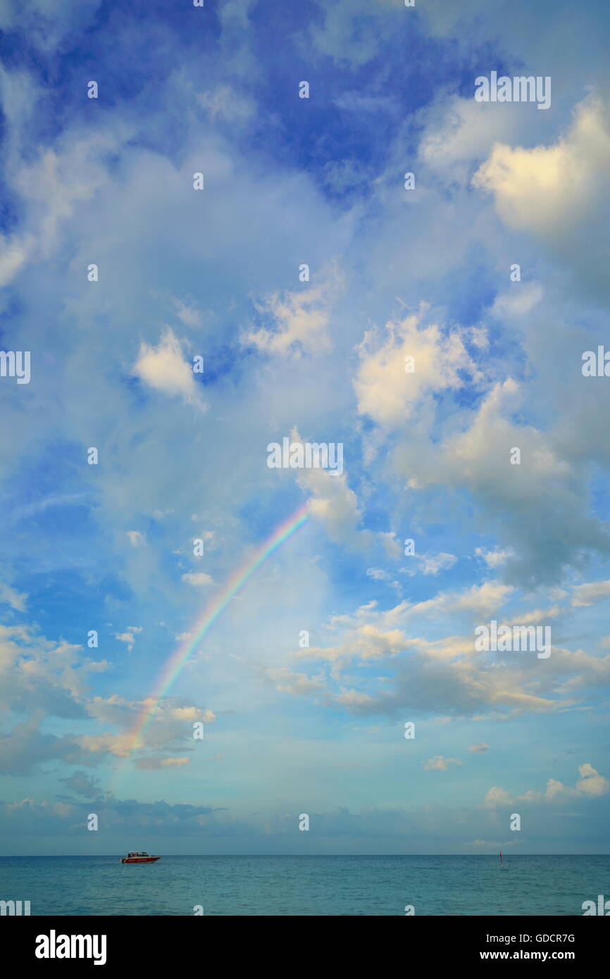 Rainbow over the ocean at Koh Samui, Thailand Stock Photo - Alamy
