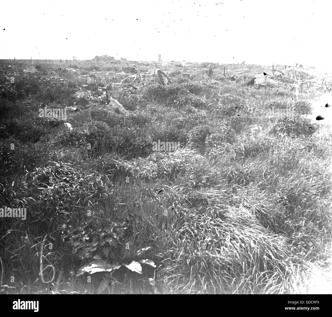 Scenes at the end of the 1st World War c1918/1919  Battlefield close to The Hindenburg Line.  Photo by Tony Henshaw       Scanned direct from a stereo original negative from a rare archive record of original photography from a British Doctor photographing at the end of World War 1    © World copyright. Stock Photo