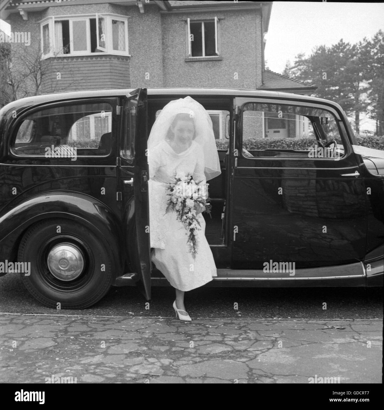 Traditional Church Wedding the name of White c1960. Photo by Tony Henshaw Stock Photo