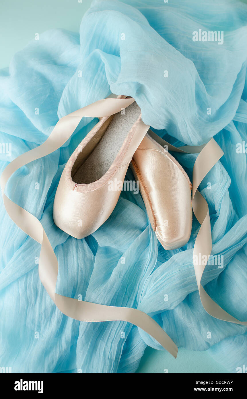 teal ballet shoes