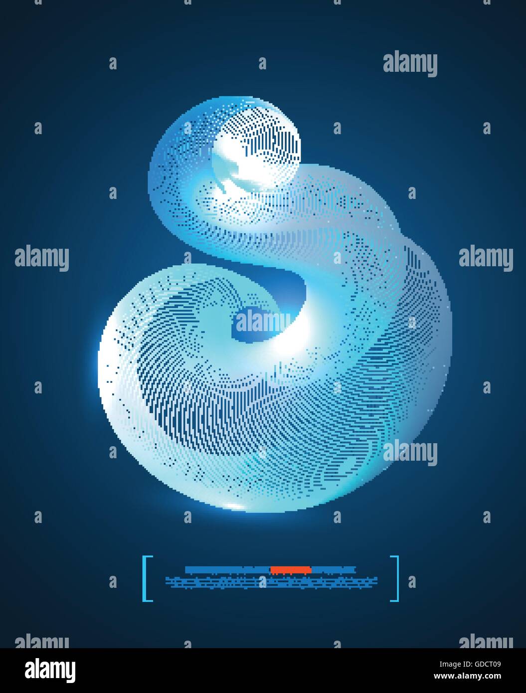 Abstract background with blue lines wave. Vector illustration Stock ...