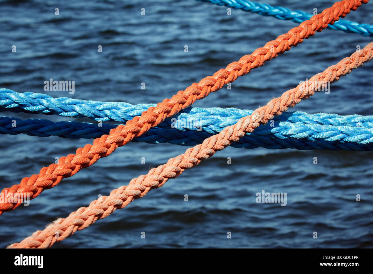 Ship mooring rope Stock Photo