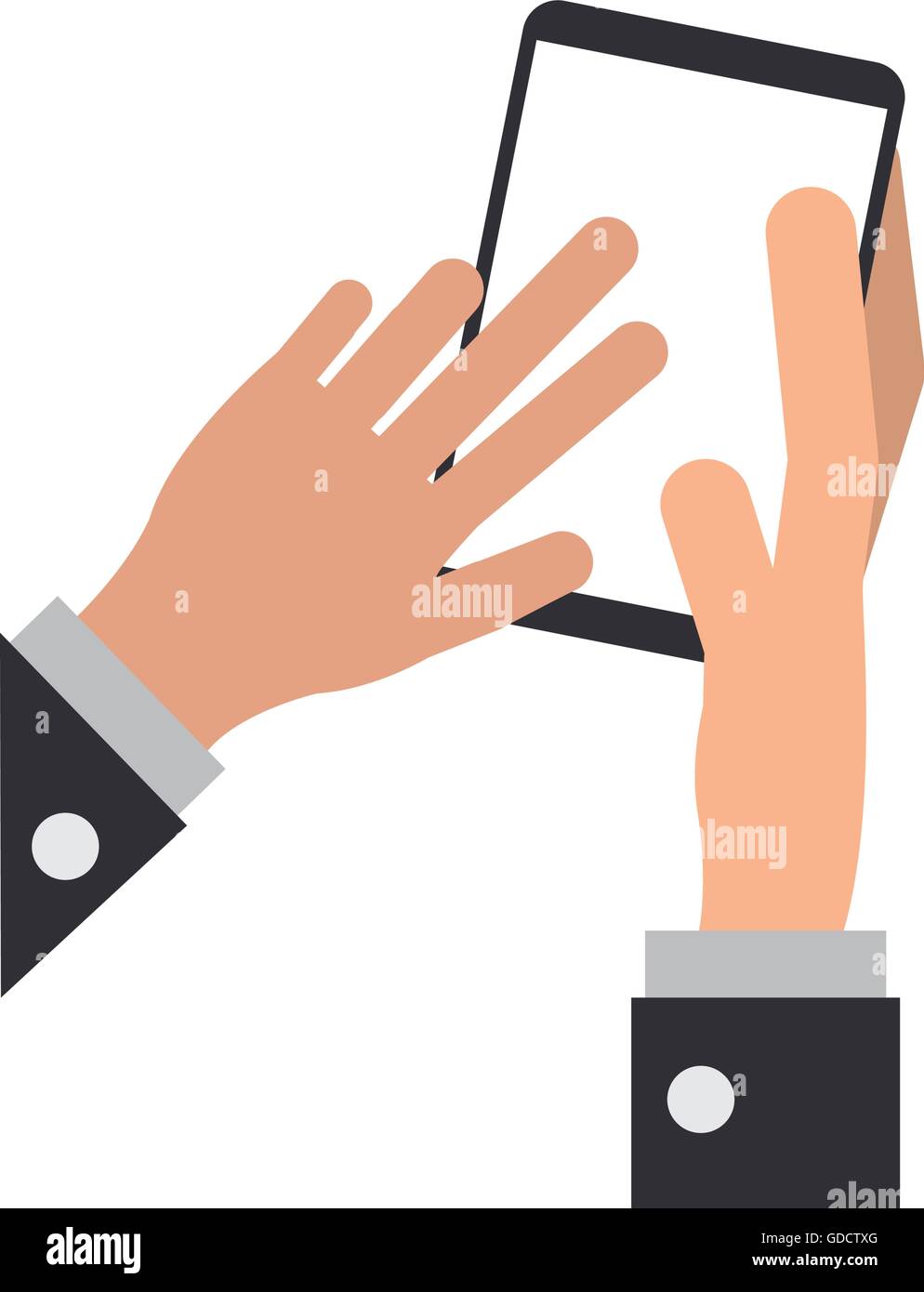 hand holding modern cellphone icon Stock Vector Image & Art - Alamy