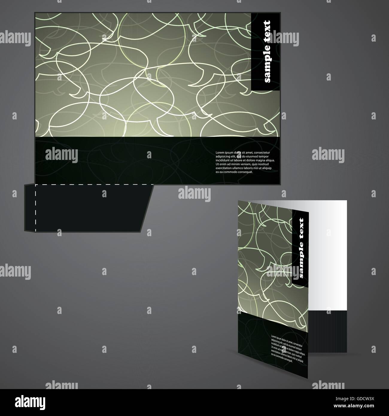 Corporate folder with die cut design Stock Vector Image & Art Alamy