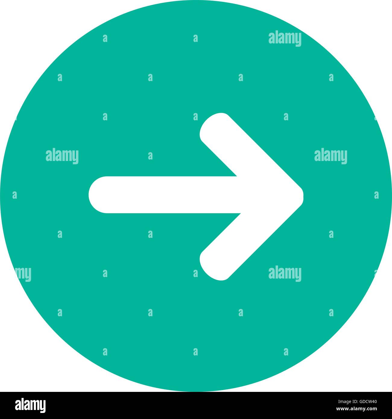 arrow pointing right inside circle icon Stock Vector Image & Art - Alamy