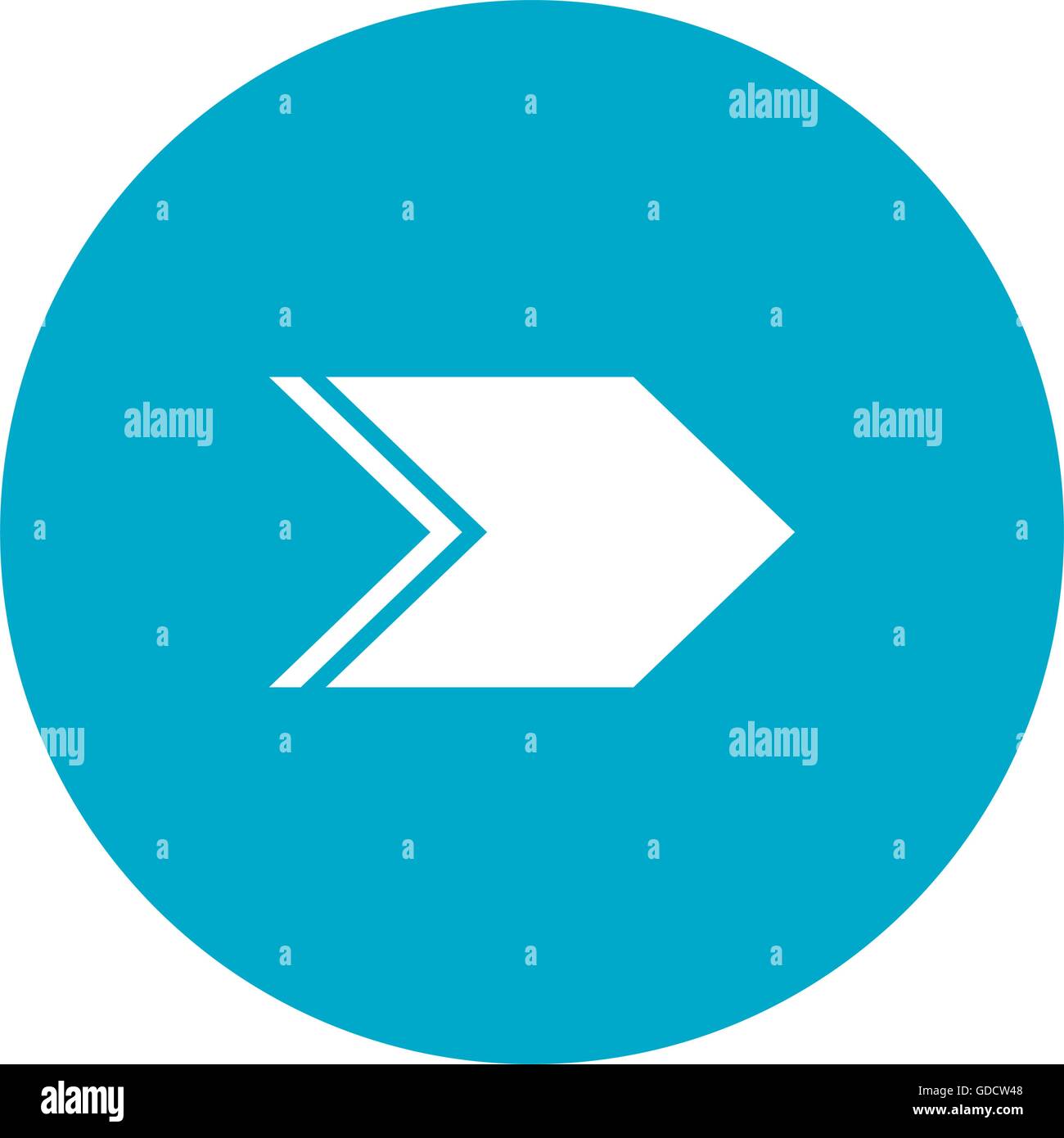 arrow pointing right inside circle icon Stock Vector Image & Art - Alamy