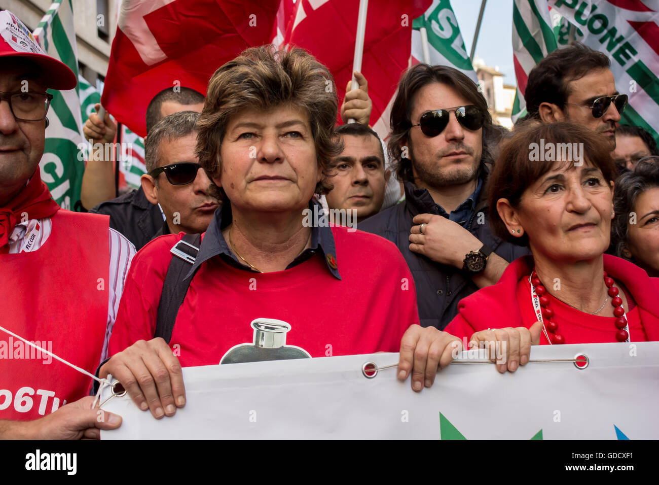 union secretary CGIL Camusso at the event for the rights of the civil service Stock Photo