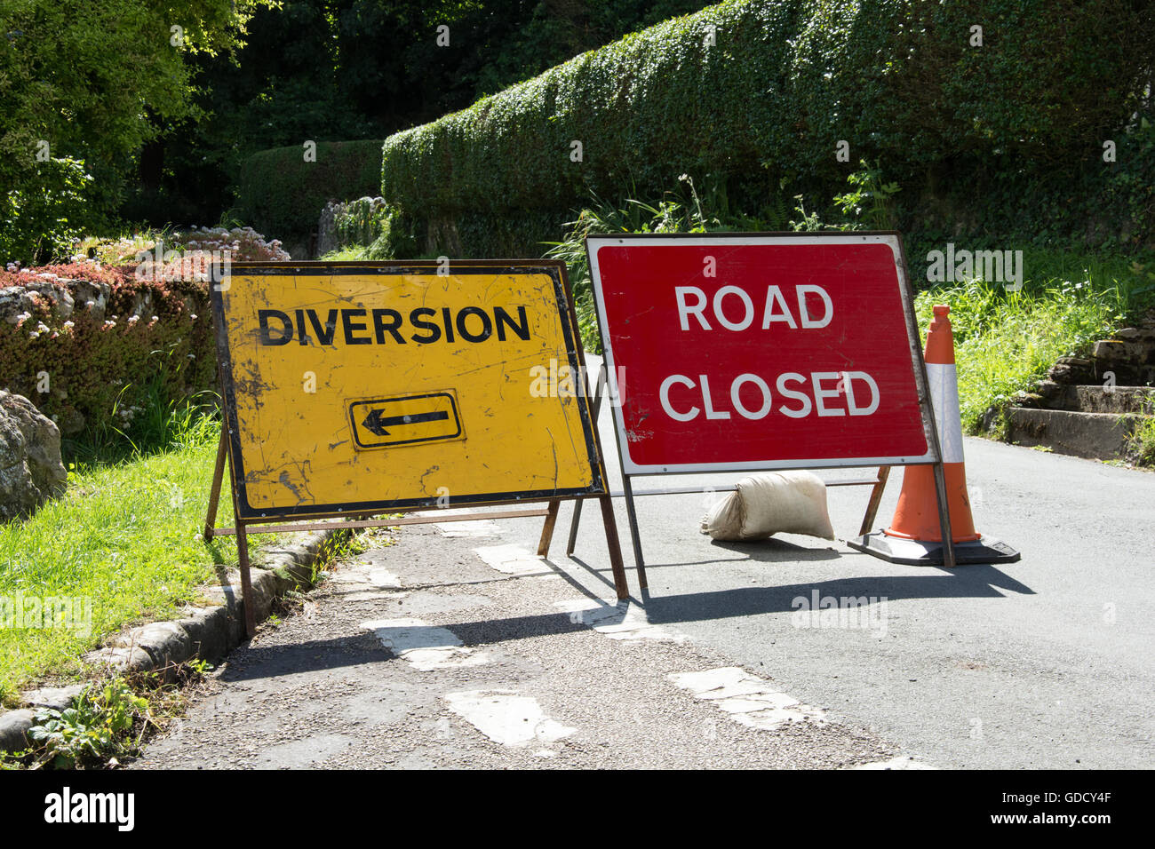Road signs in the UK Stock Photo