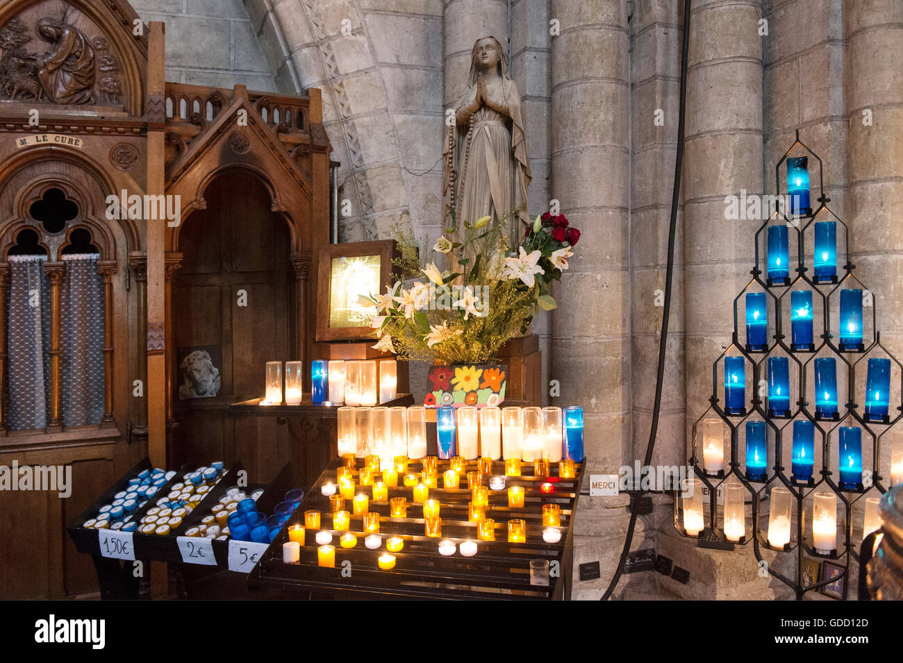 Europe, France, Maine et Loire, Angers, Saint Maurice cathedral Stock Photo