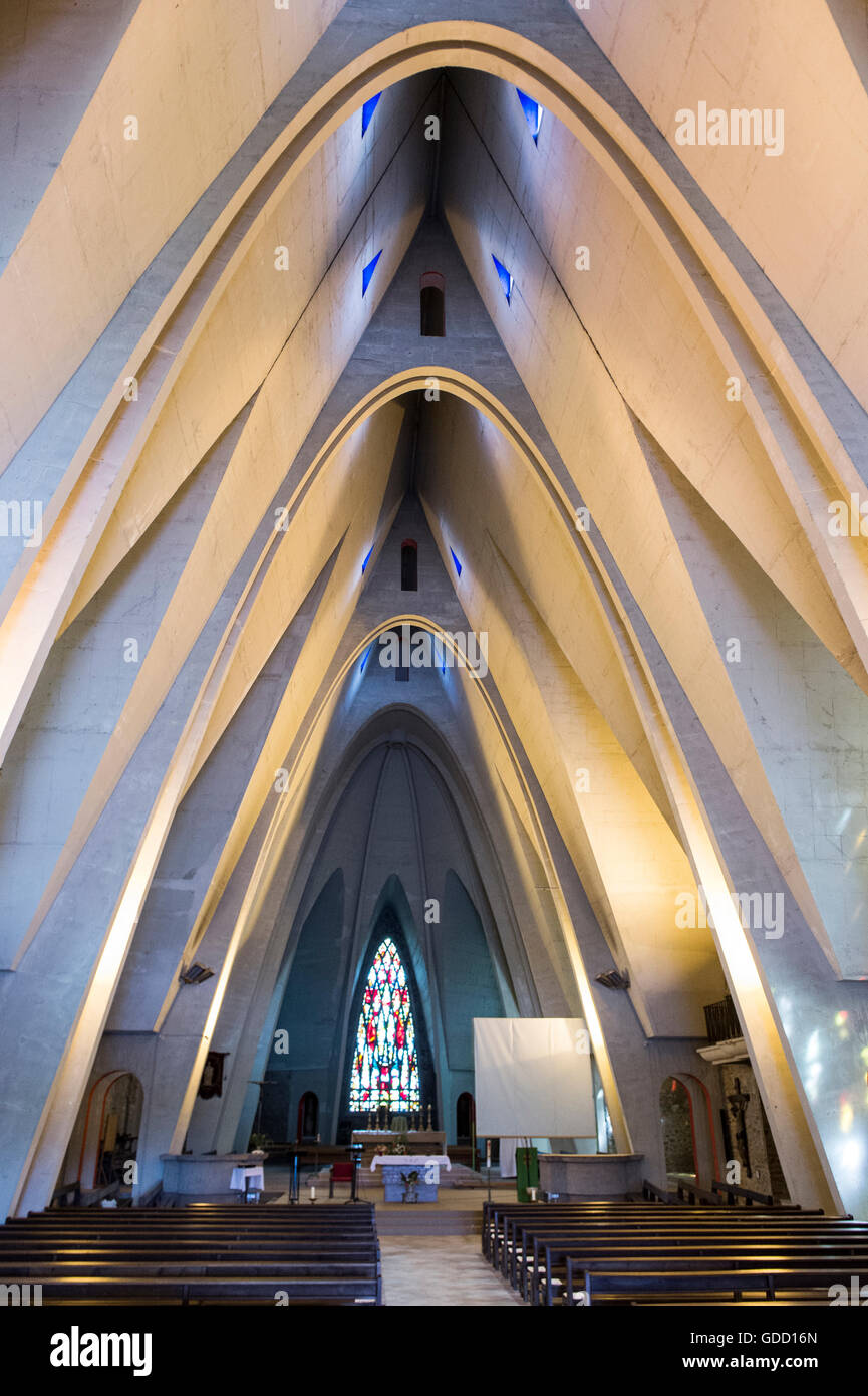 Europe, France, Loire Atlantique, Donges, Saint Martin church Stock Photo