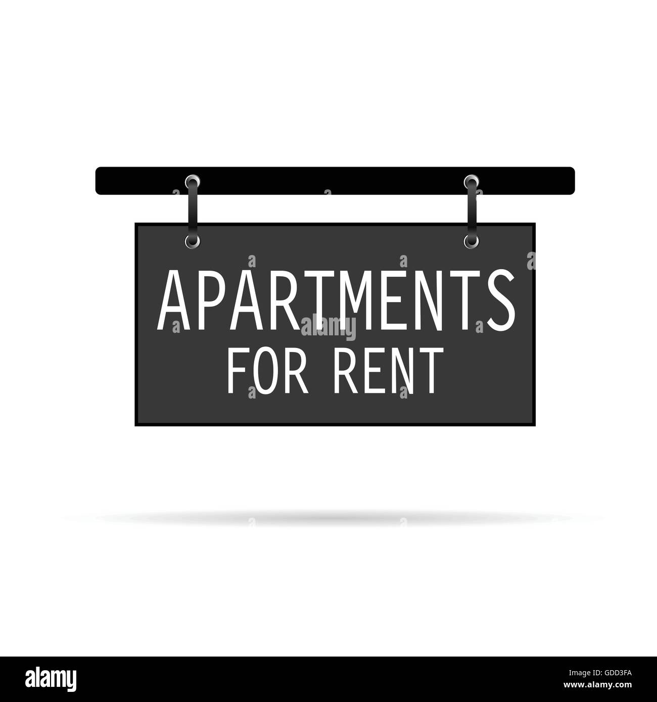 apartments for rent sign vector art illustration Stock Vector Image