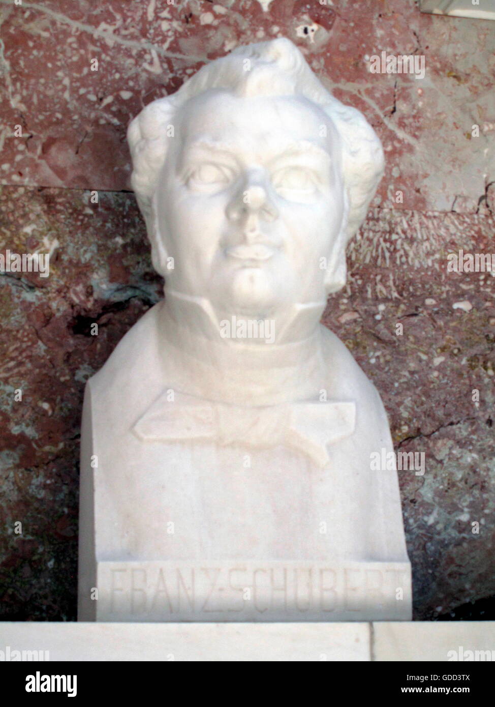Schubert, Franz, 31.1.1797 - 19.11.1828, Austrian composer, portrait, bust (1830), Valhalla, Donaustauf, Bavaria, Stock Photo