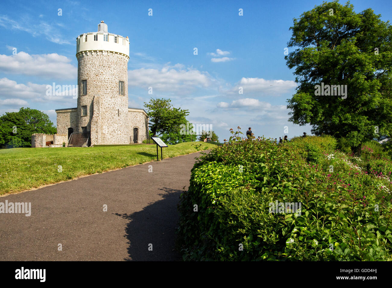 The observatory on Observatory Hill near the Clfton Suspension Bridge in Bristol UK Stock Photo