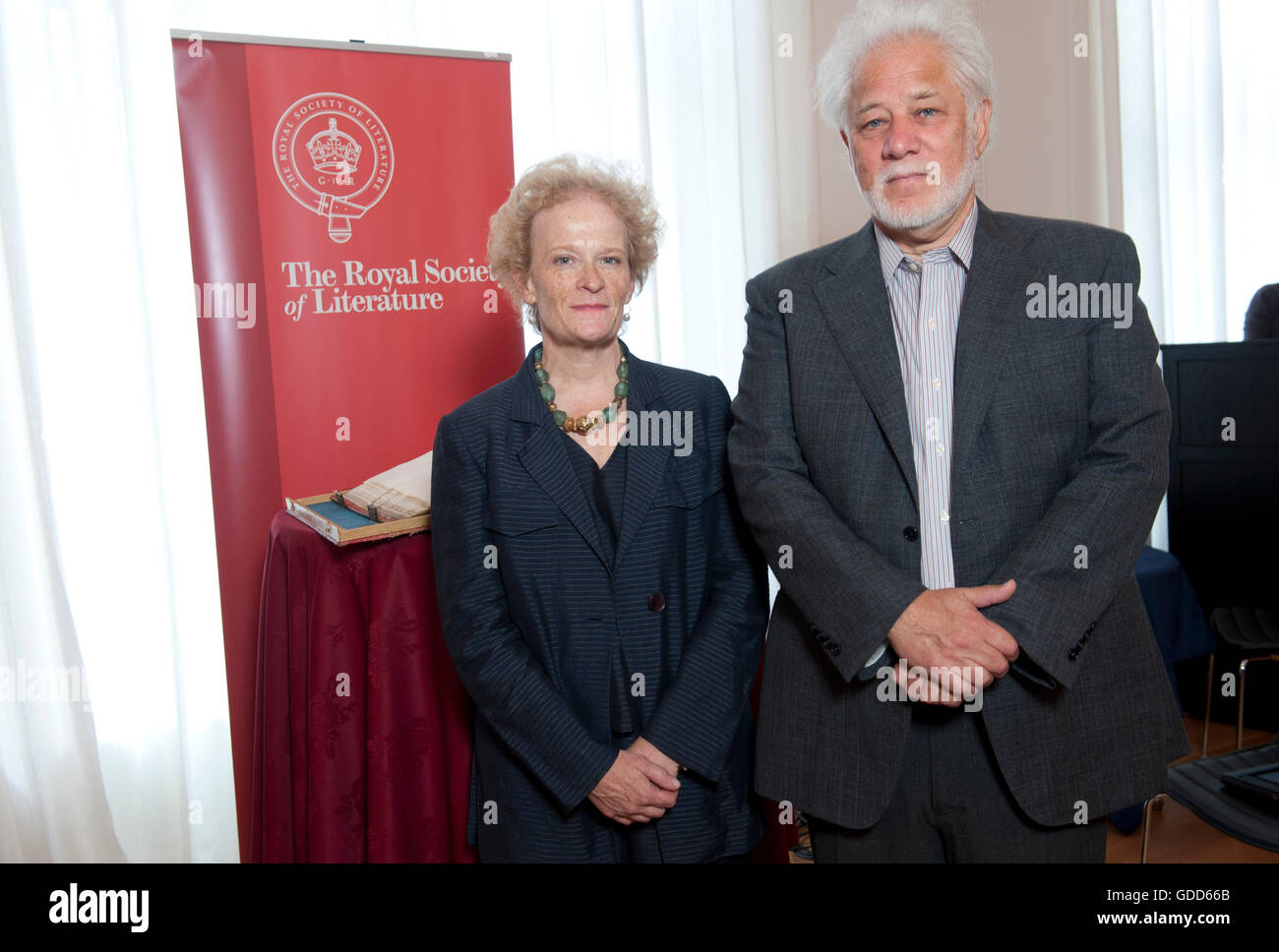 Royal Society of Literature acclaimed author Michael Ondaatje in conversation with Fiammetta Rocco at newly refurbished Canada H Stock Photo