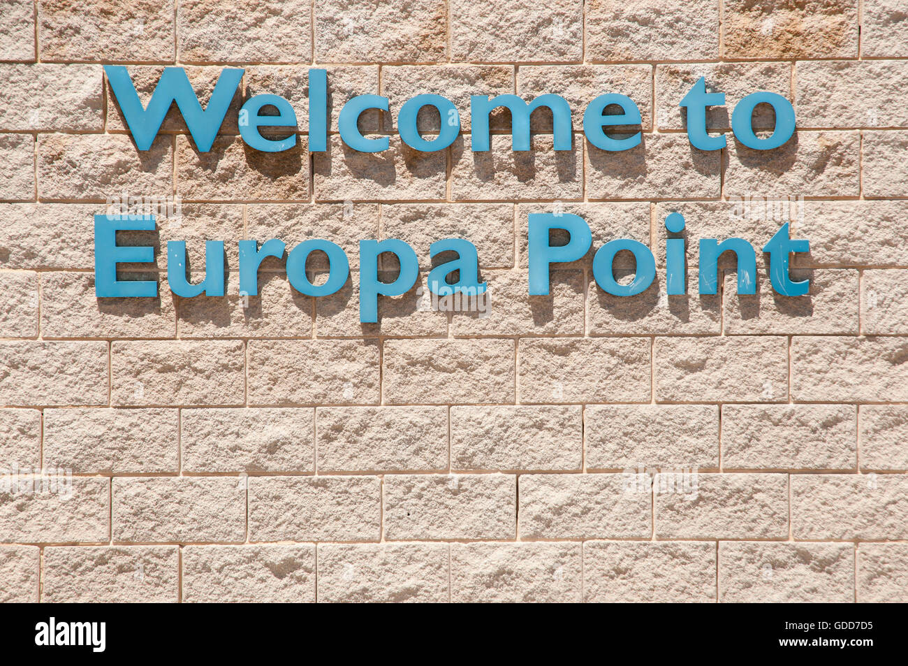 Europa Point Sign Gibraltar Stock Photo Alamy