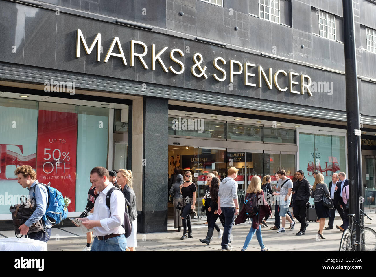 The Marks & Spencer shop on Oxford Street in London, England. Stock Photo