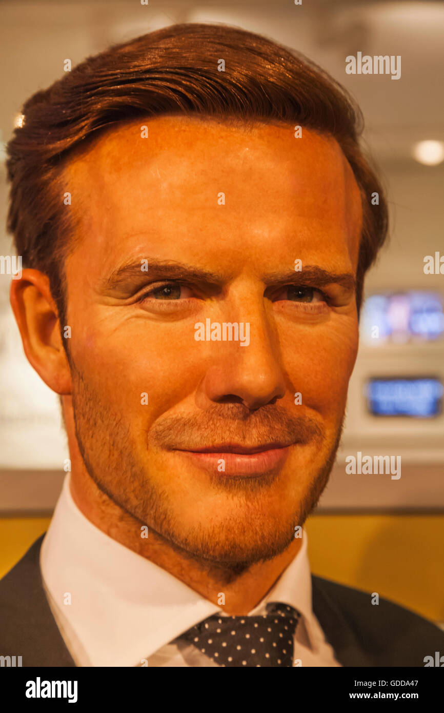 England,London,Madame Tussauds,Wax Figure of David Beckham Stock Photo