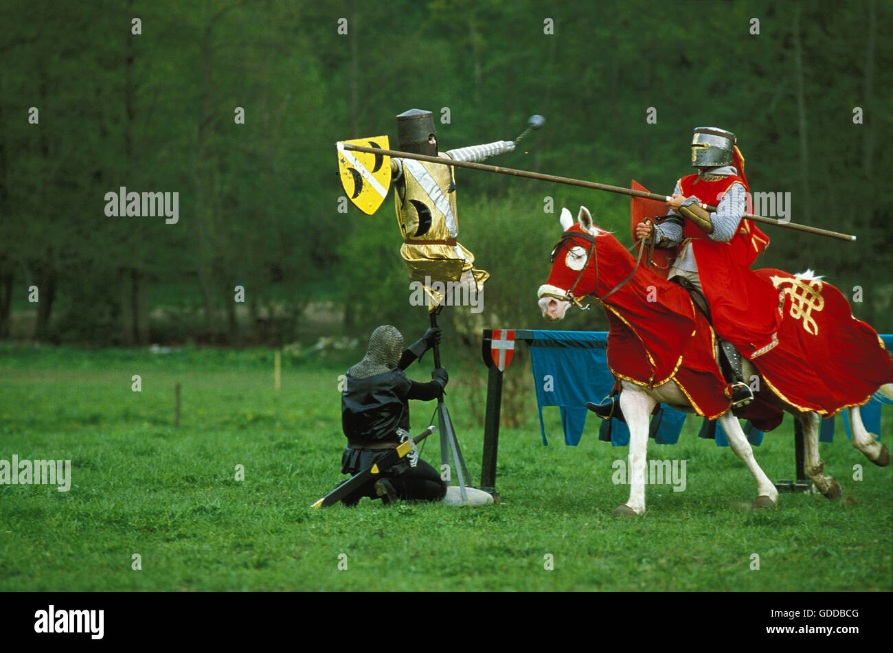 Medieval Tournament of Chivalry in France Stock Photo