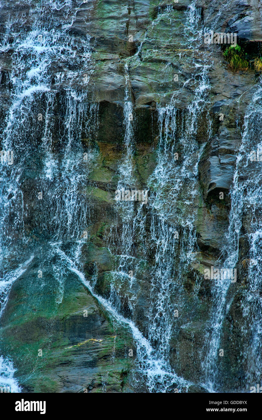 nugget falls,mendenhall glacier,Alaska Stock Photo