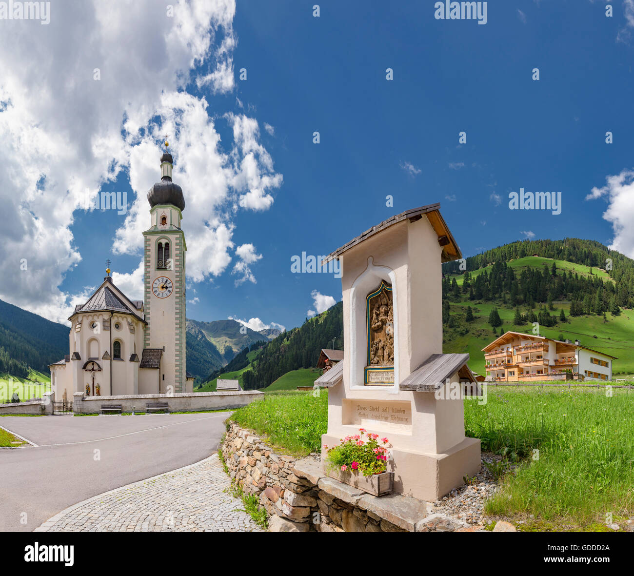 Innervillgraten,Austria,Saint Martin church Stock Photo