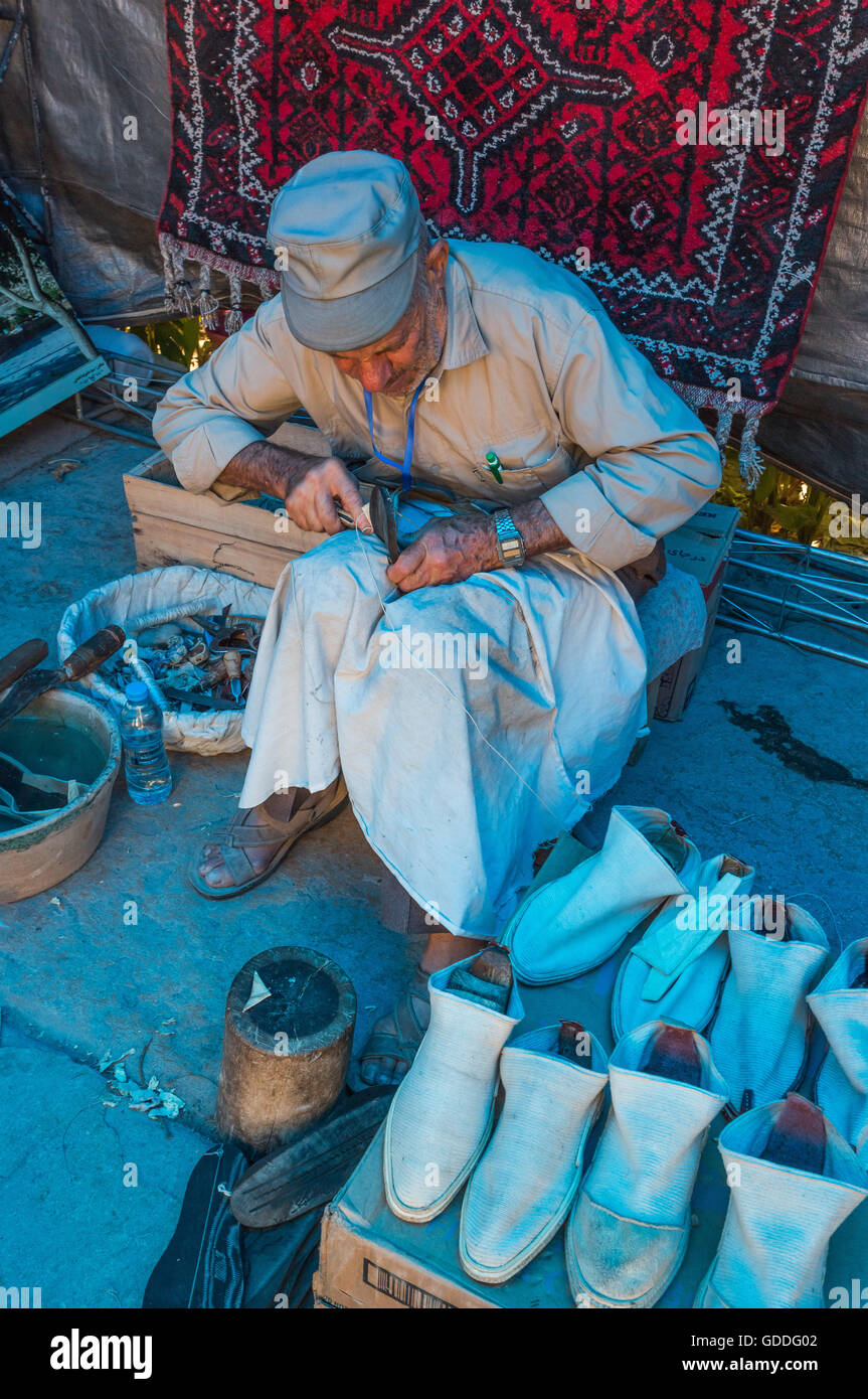 Iran,Shiraz City,Arg-e Karim Khan Citadel,inside the citadel,shoe maker Stock Photo