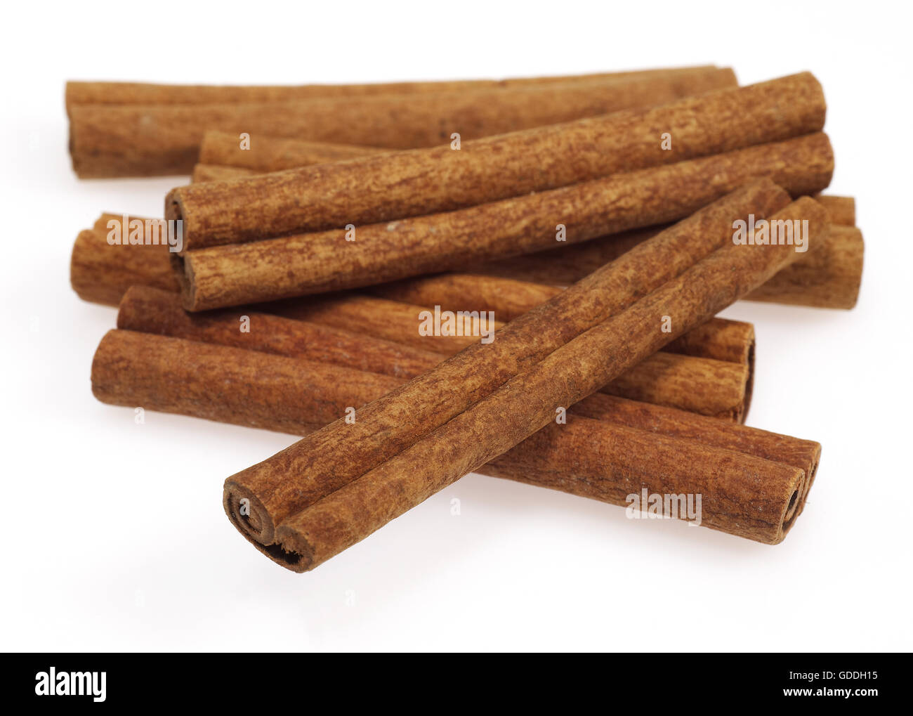 Cinnamon Bark, cinnamomum zeylanicum, Spice against White Background Stock Photo Alamy