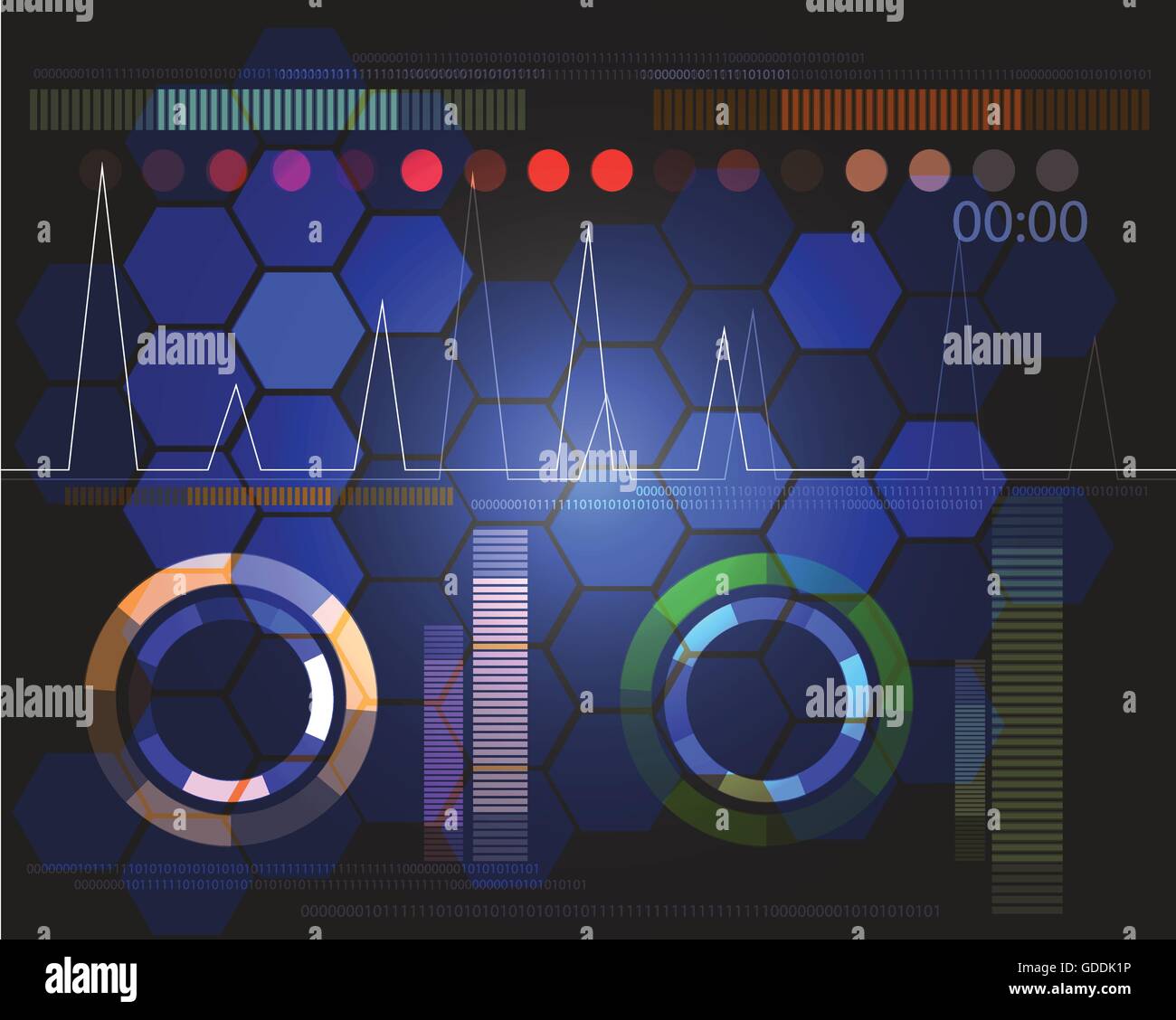 Digital hexagon motion Stock Vector Images - Alamy 