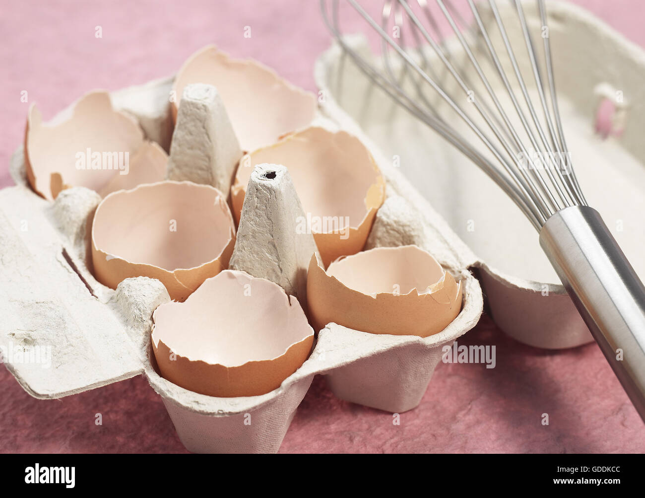 Chicken Eggs in a Box Stock Photo