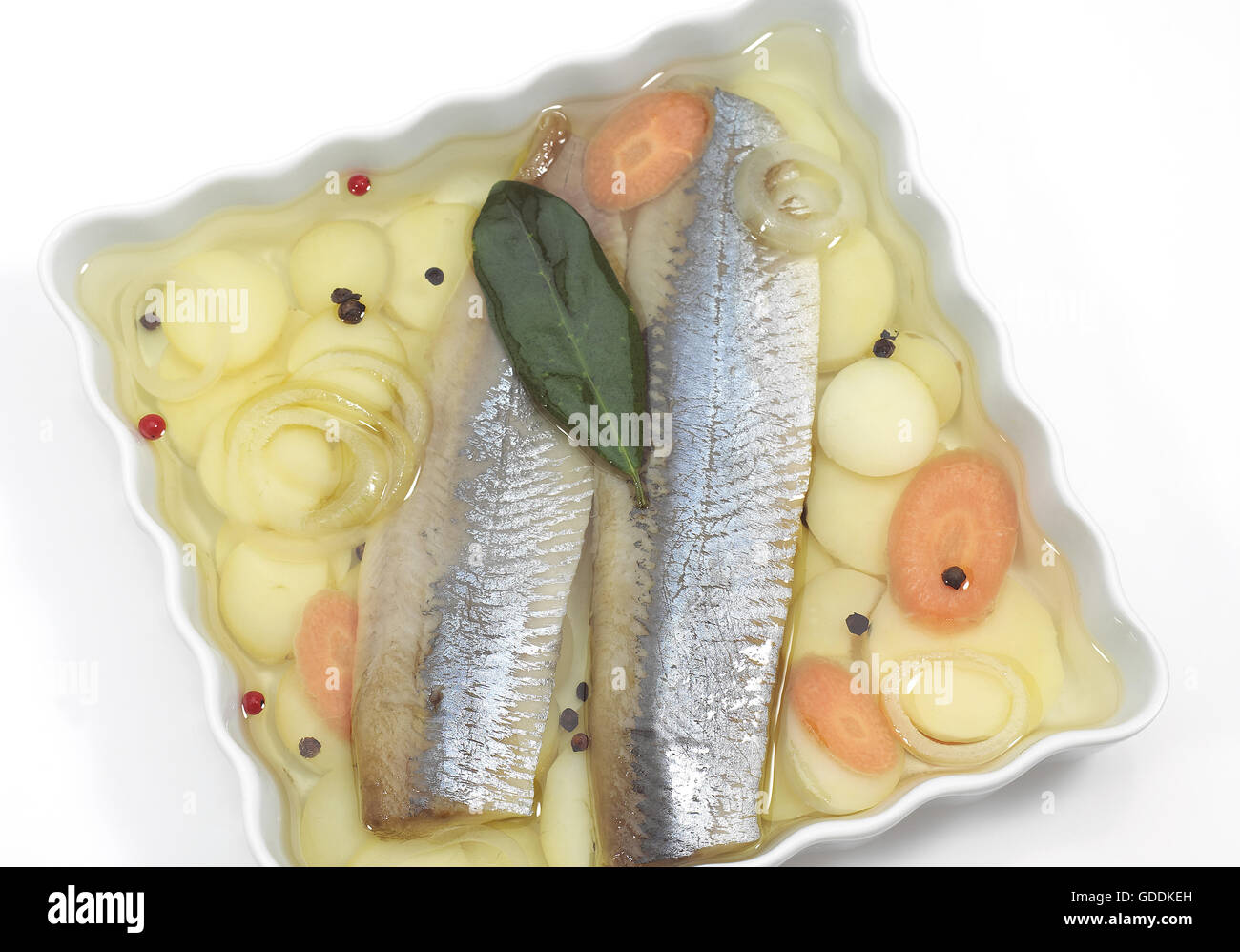 Oil Marinated Herring With Potatoes, a French Dish Stock Photo Alamy